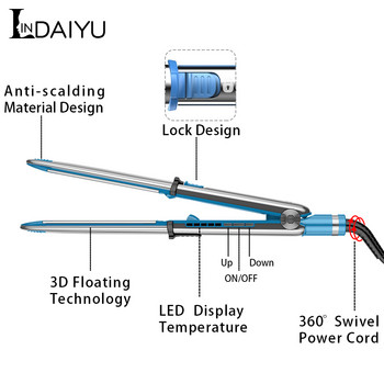 LDY 465F Титаниева преса за коса Професионално бързо електрическо изправяне на къдрици Инструмент за оформяне 110-240v Безплатна доставка