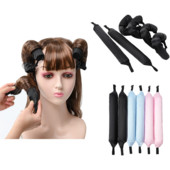 6Pcs Lazy Heatless Curling Štap Traka za Glavu Bez Heat Svilene Kovrče Uvijači za Kosu Sleeping Mekani Uvijači za Kosu Pjenasti Štap Alati za oblikovanje kose