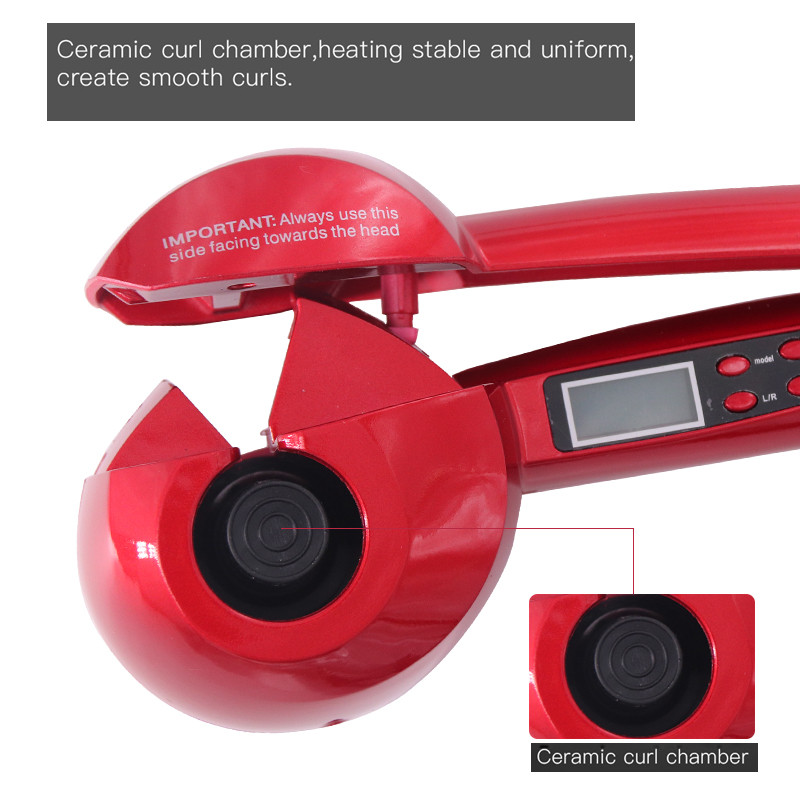 ondulator automat ondulat ondulator ceramic LCD ondulator rapid anti permanent potrivit pentru par lung si scurt, ondulare automata a salonului de moda