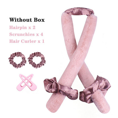 Šipka za uvijanje bez zagrijavanja Traka za glavu Uvijač za kosu Rezaljke Štipaljke za kosu Mekano zečje krzno i 100% svileni materijal Bez topline Spavanje preko noći