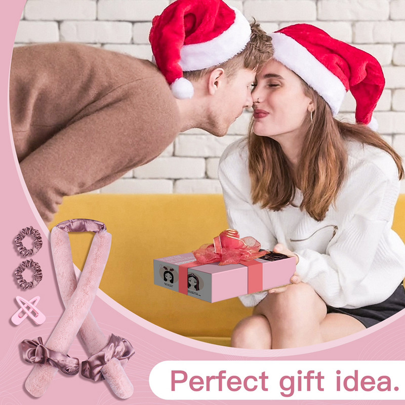 Šipka za uvijanje bez zagrijavanja Traka za glavu Uvijač za kosu Rezaljke Štipaljke za kosu Mekano zečje krzno i 100% svileni materijal Bez topline Spavanje preko noći