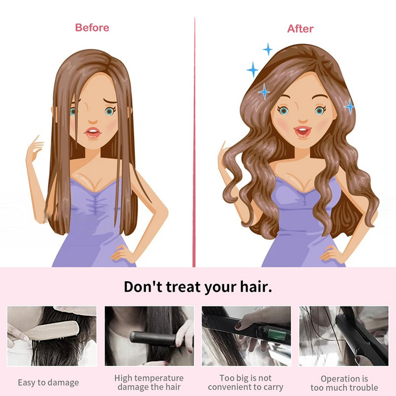 Šipka za uvijanje bez zagrijavanja Traka za glavu Uvijač za kosu Rezaljke Štipaljke za kosu Mekano zečje krzno i 100% svileni materijal Bez topline Spavanje preko noći