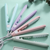 Mini 3D Grid Hair Crimper Fier de ondulat Fier de calcat de volum Ceramic Porumb Perm Atela Fier plat Instrumente de coafat Cadou pentru femei