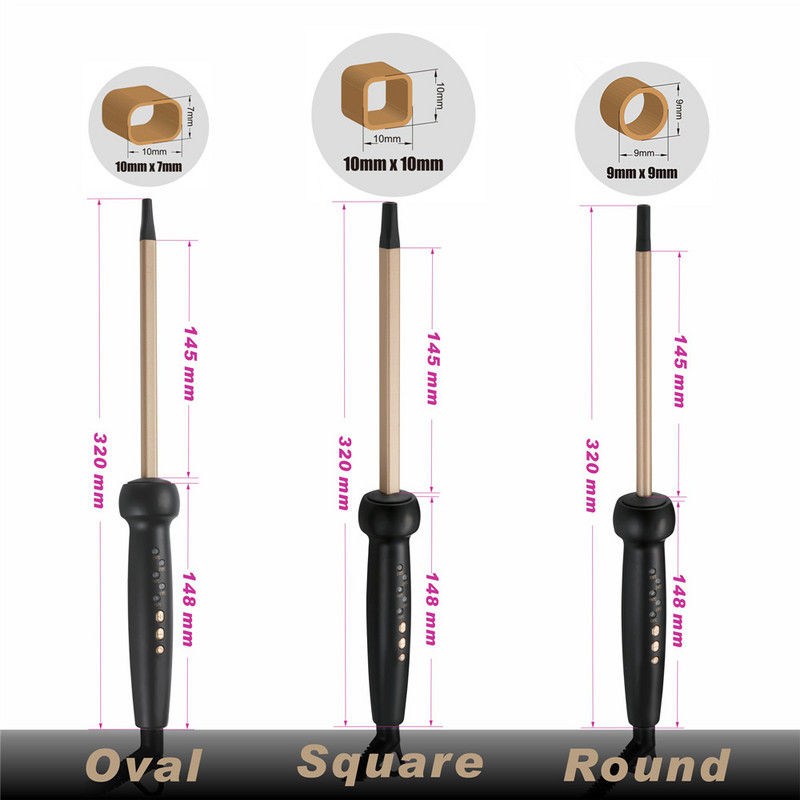 9 mm Super Slim MCH Tight Curls Wand Ringlet Afro Curls Uvijač za kosu Uvijač za kosu Štapići Kovrče