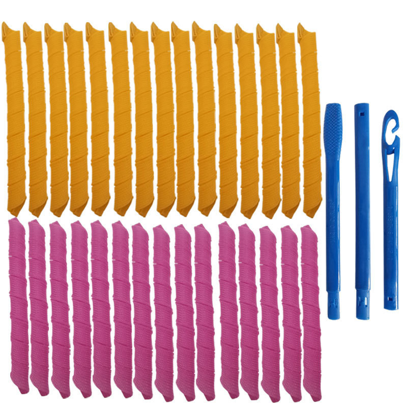 Uvijači za kosu Puževi oblik ne valoviti 10 komada 4 štapića Spiralne okrugle kovrče Uvijač za kosu Mekani uvijač za kosu Bendy uvijači za kosu