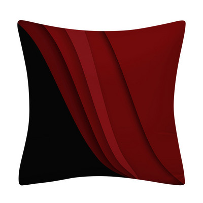 45x45 cm piros sorozatú geometrikus párnahuzat absztrakt pachwork vonal négyzet alakú párnahuzat kanapé autó derékpárna párnacipő otthoni dekoráció
