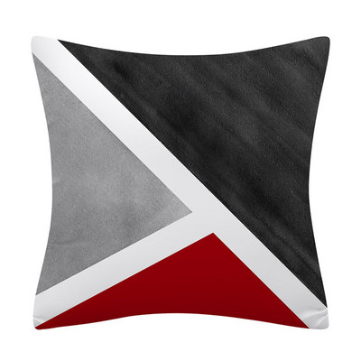 45x45 cm piros sorozatú geometrikus párnahuzat absztrakt pachwork vonal négyzet alakú párnahuzat kanapé autó derékpárna párnacipő otthoni dekoráció