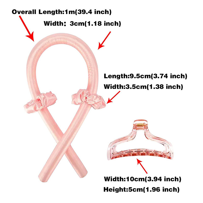 Μπούκλα κεφαλόδεσμος χωρίς μπούκλες θερμότητας Κορδέλα φύση Ρολά μαλλιών Sleeping Soft Headband Hair curlers DIY Hair Styling Tools