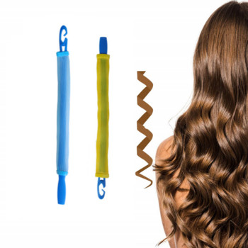 Ролки за коса Меки маши за коса за жени вълни без топлина Спираловидни кръгли къдрици 6 различни размера 18 бр./компл.