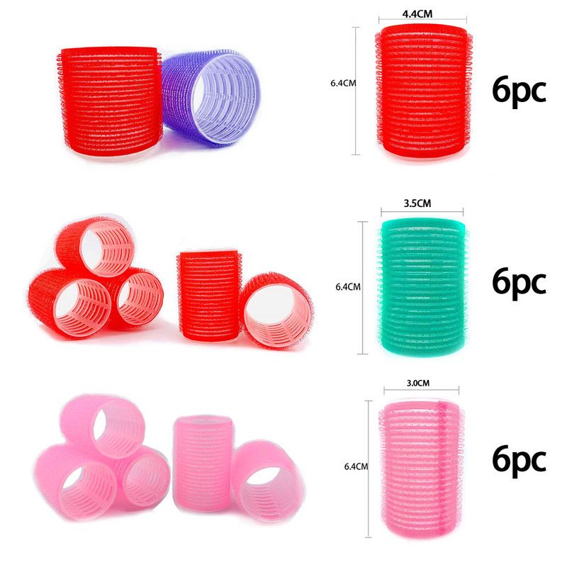 Paket od 37 komada Valjci za kosu sa kopčama i češljem Samoprihvatljive špule za suho uvijanje Lazy Velcro uvijači Proizvodi za kovrčavu kosu bez zagrijavanja