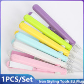 Mini matu taisnotājs Plakans dzelzs keramikas matu taisnotājs, sauss un mitrs termostats elektrisks lokšķēres Modes veidošanas rīki