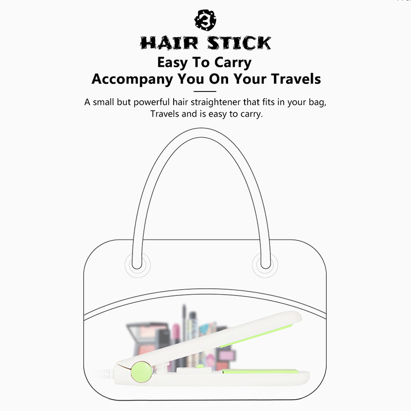 Mini matu taisnotājs Plakans dzelzs keramikas matu taisnotājs, sauss un mitrs termostats elektrisks lokšķēres Modes veidošanas rīki