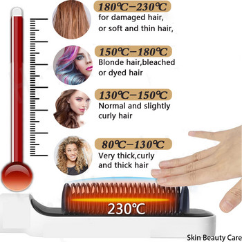 3 в 1 Нагревателна преса за изправяне на коса Четка за изправяне на коса Електрическа четка за изправяне на коса и къдрава четка Гребен Маша Дамски нови