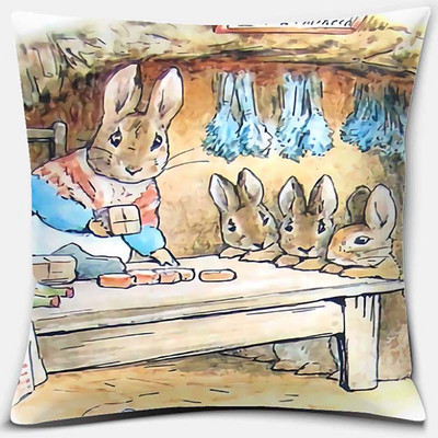 Jastučnica s uzorkom simpatičnog zeca s ispisom serije Kvadratna jastučnica Jastučnica za ukras kućnog ureda