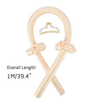 Nekarsējama kērlinga stieņa galvas saite bez karstuma zīda cirtas lentes matu ruļļi gulēšanai mīksti slinki matu ruļļi putu stieņu matu veidošanas rīki