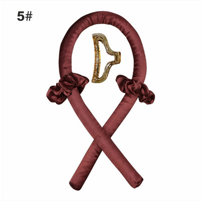 Nekarsējama kērlinga stieņa galvas saite bez karstuma zīda cirtas lentes matu ruļļi gulēšanai mīksti slinki matu ruļļi putu stieņu matu veidošanas rīki