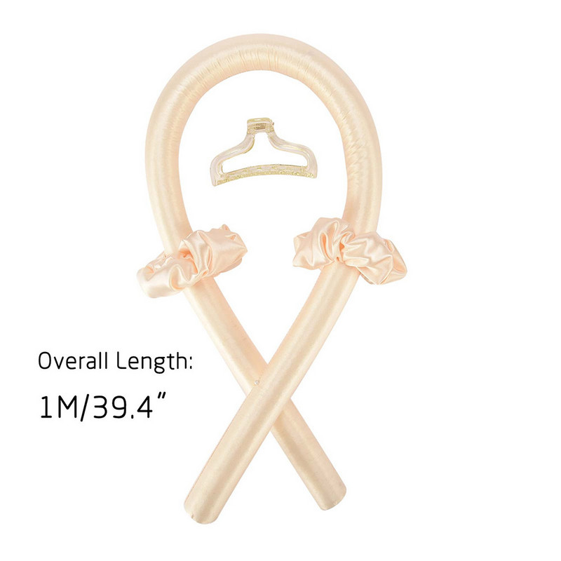 Nekarsējama kērlinga stieņa galvas saite bez karstuma zīda cirtas lentes matu ruļļi gulēšanai mīksti slinki matu ruļļi putu stieņu matu veidošanas rīki