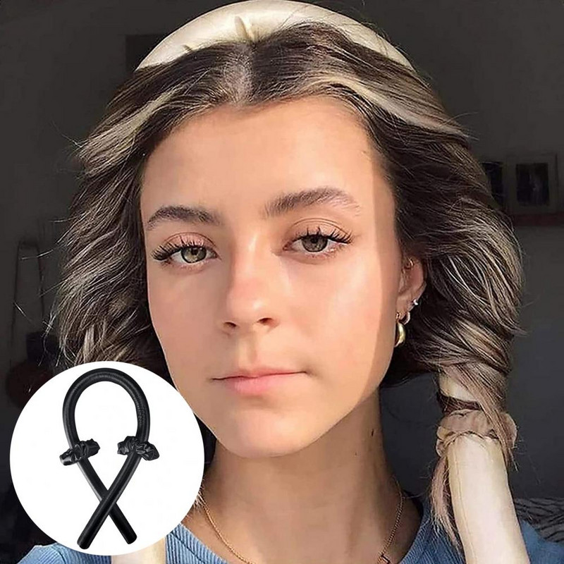 Noderīgs matu lokošanas stienis Efektīvs matu lokotājs Regulējams bezkarsējošs stilīgs galvas stīpas ruļlis