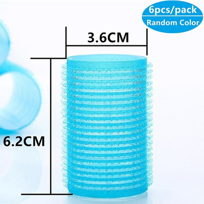 Self Grip Hair Rollers 6Pcs Magic Hair Curlers Set Salon Hairdressing Heatless Curling DIY Hairstyle Tool for Women Girl Εργαλεία
