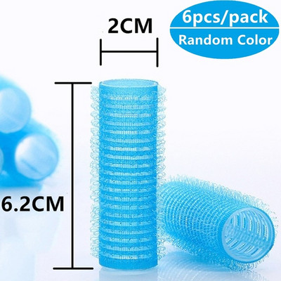 Self Grip Hair Rollers 6Pcs Magic Hair Curlers Set Salon Hairdressing Heatless Curling DIY Hairstyle Tool for Women Girl Εργαλεία