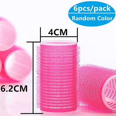 Self Grip Hair Rollers 6Pcs Magic Hair Curlers Set Salon Hairdressing Heatless Curling DIY Hairstyle Tool for Women Girl Εργαλεία