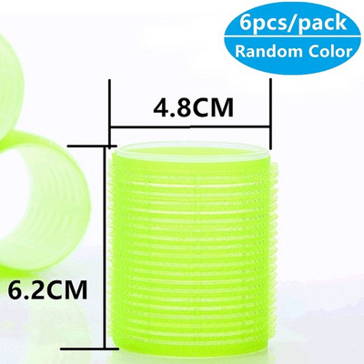 Self Grip Hair Rollers 6Pcs Magic Hair Curlers Set Salon Hairdressing Heatless Curling DIY Hairstyle Tool for Women Girl Εργαλεία