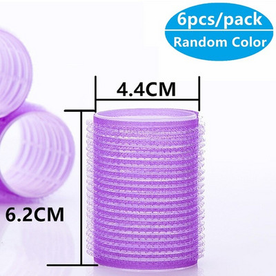 Self Grip Hair Rollers 6Pcs Magic Hair Curlers Set Salon Hairdressing Heatless Curling DIY Hairstyle Tool for Women Girl Εργαλεία