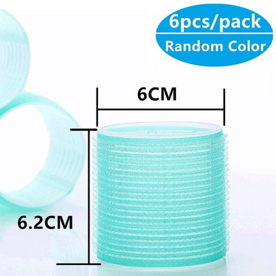 Self Grip Hair Rollers 6Pcs Magic Hair Curlers Set Salon Hairdressing Heatless Curling DIY Hairstyle Tool for Women Girl Εργαλεία