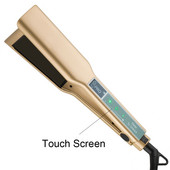 Iron Hajvasaló Arany Brazil Keratin Kezelő Titán 230℃ Professzionális érintőképernyő MCH széles lemezes tartós lapos