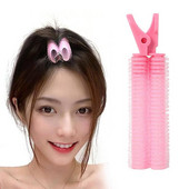 2 gab Bangs Matu saknes pūkaini matu sprādzes slinki matu sprādzes Matu top Veidošana Kērlinga muca Pārnēsājami korejiešu matu sprādzes matu ruļļi