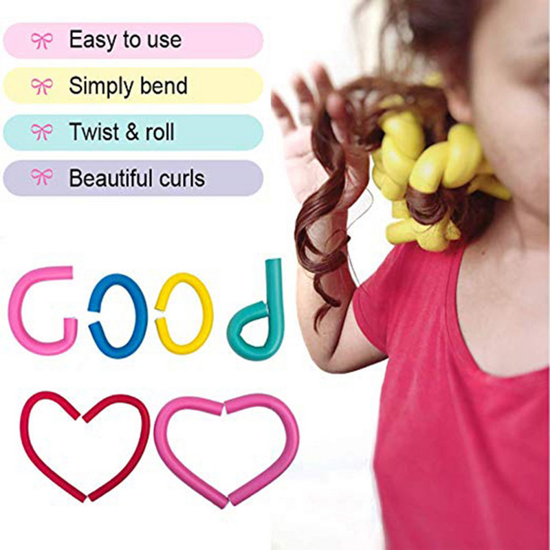 42 komada Mekana pjena za uvijanje štapića za uvijanje štapića za uvijanje DIY Čarobni uvijač za kosu Kovrče bez zagrijavanja Mekani uvijač za kosu Uvijač Modeler