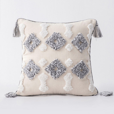 Boho Tufted párnahuzat 45X45/30X50cm Dekoráció Maison Morocco Nordic Style pamut párnahuzat szék kanapéhoz Ingyenes szállítás