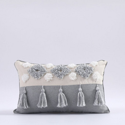 Boho Tufted párnahuzat 45X45/30X50cm Dekoráció Maison Morocco Nordic Style pamut párnahuzat szék kanapéhoz Ingyenes szállítás