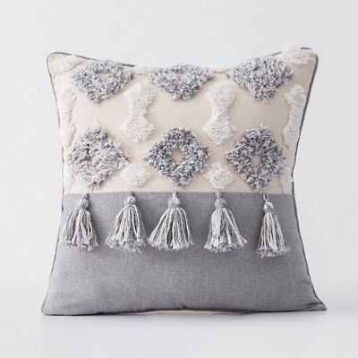 Boho Tufted párnahuzat 45X45/30X50cm Dekoráció Maison Morocco Nordic Style pamut párnahuzat szék kanapéhoz Ingyenes szállítás