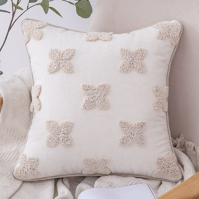 Boho Tufted párnahuzat 45X45/30X50cm Dekoráció Maison Morocco Nordic Style pamut párnahuzat szék kanapéhoz Ingyenes szállítás