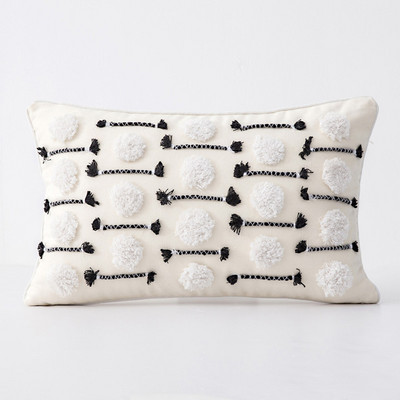 Boho Tufted párnahuzat 45X45/30X50cm Dekoráció Maison Morocco Nordic Style pamut párnahuzat szék kanapéhoz Ingyenes szállítás
