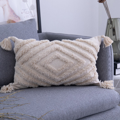 Boho Tufted párnahuzat 45X45/30X50cm Dekoráció Maison Morocco Nordic Style pamut párnahuzat szék kanapéhoz Ingyenes szállítás