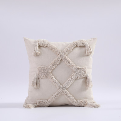 Boho Tufted párnahuzat 45X45/30X50cm Dekoráció Maison Morocco Nordic Style pamut párnahuzat szék kanapéhoz Ingyenes szállítás