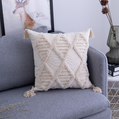 Boho Tufted párnahuzat 45X45/30X50cm Dekoráció Maison Morocco Nordic Style pamut párnahuzat szék kanapéhoz Ingyenes szállítás
