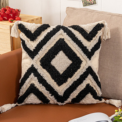 Boho Tufted párnahuzat 45X45/30X50cm Dekoráció Maison Morocco Nordic Style pamut párnahuzat szék kanapéhoz Ingyenes szállítás