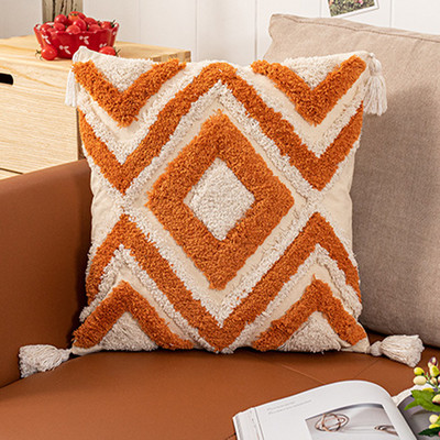 Boho Tufted párnahuzat 45X45/30X50cm Dekoráció Maison Morocco Nordic Style pamut párnahuzat szék kanapéhoz Ingyenes szállítás