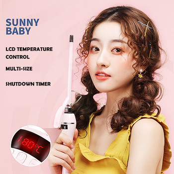 Νέα άφιξη 9mm Σίδερο για μπούκλες Οθόνη LCD Μαλλί Σίδερο για μπούκλες Κεραμικό Teddy Superfine Perm Εργαλεία κομμωτικής Ρολά μαλλιών Ρολά για τα μαλλιά