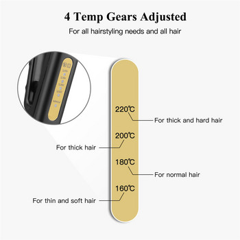 CkeyiN Επαγγελματικό κράμα τιτανίου Flat Iron Ρυθμιζόμενο ίσιωμα μαλλιών με σίδερο ταχείας θέρμανσης Styler μαλλιών.