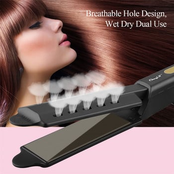 CkeyiN Επαγγελματικό κράμα τιτανίου Flat Iron Ρυθμιζόμενο ίσιωμα μαλλιών με σίδερο ταχείας θέρμανσης Styler μαλλιών.