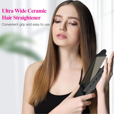 CkeyiN Επαγγελματικό κράμα τιτανίου Flat Iron Ρυθμιζόμενο ίσιωμα μαλλιών με σίδερο ταχείας θέρμανσης Styler μαλλιών.