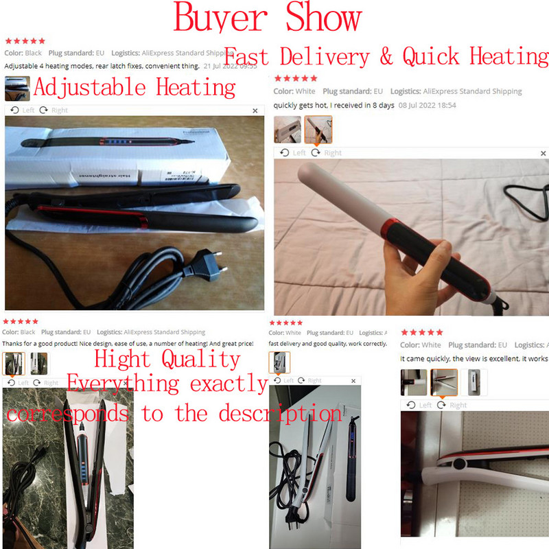 Ηλεκτρικός νάρθηκας αρνητικού ιόντος ισιωτικό μαλλιών Επίπεδο σίδερο Σίδερα ισιώματος για μπούκλες μαλλιών Επαγγελματικά πλάκες ισιώματος μαλλιών