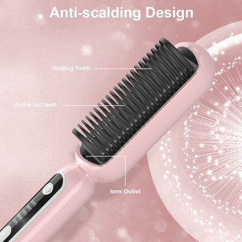 2022 Hot Comb Βούρτσα ισιώματος μαλλιών κατά του ζεματίσματος Βούρτσα ισιώματος μαλλιών αρνητικού ιόντος Επαγγελματικά εργαλεία styling