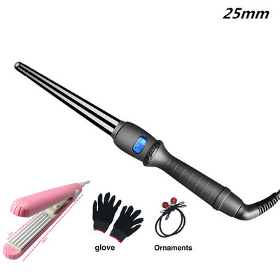 Instrumente de coafat ceramice Fier de ondulat profesional ondulator de păr Con de flori de pere Ondulator de păr electric Roller Baghetă de ondulare