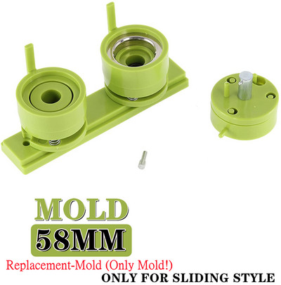 Jelvénytű gombkészítő gép DIY 25/32/37/44/58MM jelvénykészlet 100 db-os gombalkatrészekkel + körvágó, jelvénynyomó gép