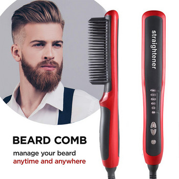 Hair Straight Ηλεκτρικό ισιωτικό μαλλιών Steam Hot Comb Beard Straightener Styler Brush Εργαλεία styling μαλλιών για γυναίκες